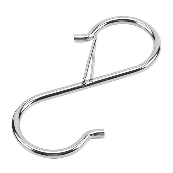 Heavy Duty Hooks for Hanging - Metal S Shaped S Hooks with Buckle for Pot Rack Closet Organization Kitchen Utensils and Home Storage Solutions