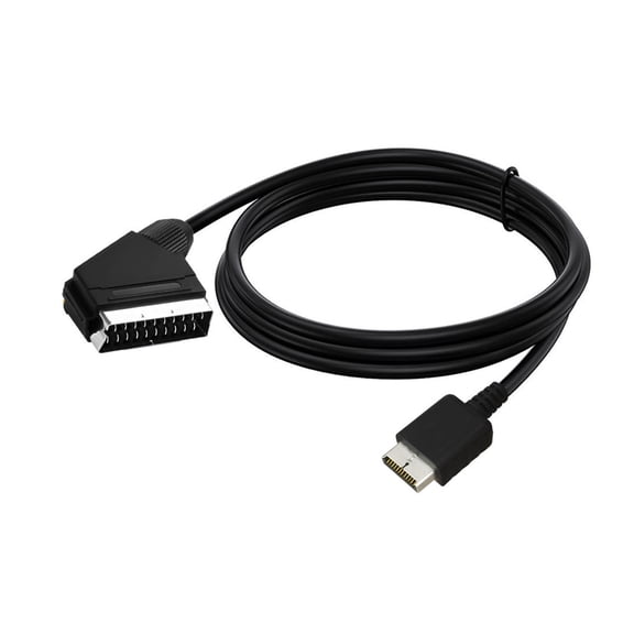Heavy Duty SCART AV Cable 180cm For PS1 2 3 Consoles RGBs Video Sound Output TVs Gaming Setups Accessory