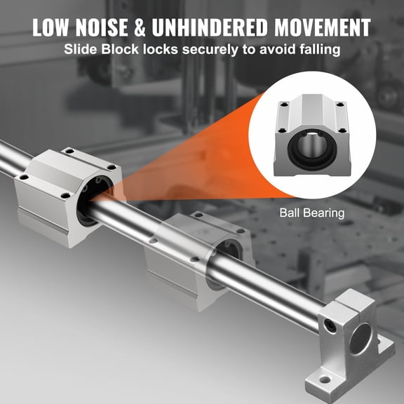 Heavy-Duty SFC20 Linear Rail Kit, 39.4" Length, 4 Blocks & Supports for DIY/CNC Machines