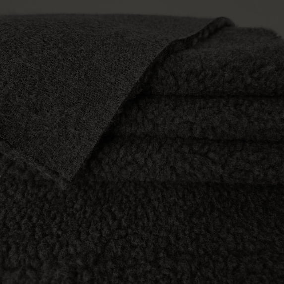 Heavy Duty SHERPA SHEEP SKIN CHARCOAL Shearling Faux fur fabric / 60" WIDE / Sold by the yard