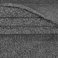 thumbnail image 1 of Heavy Duty SHERPA SHEEP SKIN GRAY WITH BLACK FLOSS Shearling Faux fur fabric / 60" WIDE / Sold by the yard, 1 of 7