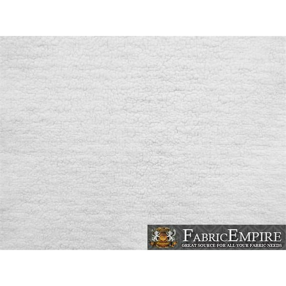 Heavy Duty SHERPA SHEEP SKIN White Faux Fur fabric / 60" Wide / Sold by the yard