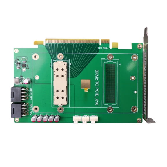 Heavy Duty SXM2 To PCIe X16 GPU Adapter With 300W Power And Temp Sensing