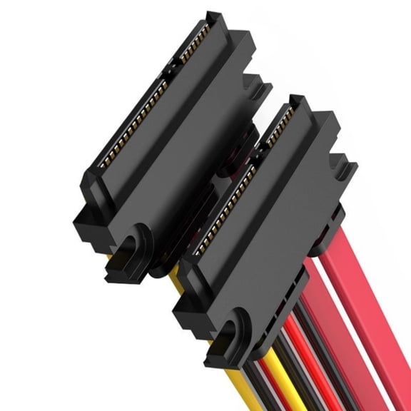 Heavy Duty Satas Data Power Hybrids Cable Satas Cord For Desktop PC Opticals Drive AntiInterference Shielded Copper Wiring