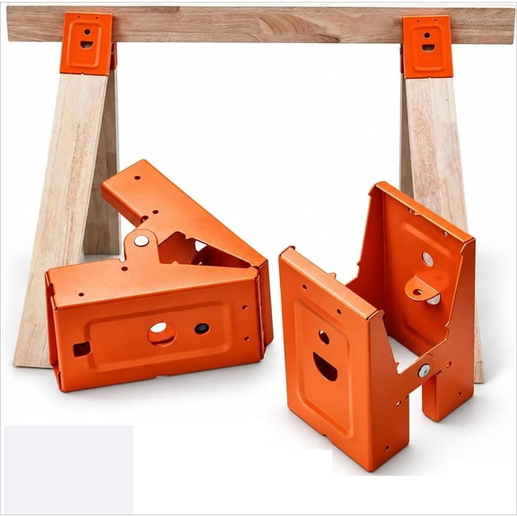 Heavy Duty Sawhorse Brackets, Cold Rolled Steel Saw Horse Brackets with Down Clamp, Adjustable Clamping Sawhorse, for Woodworking, Woodworking and Construction Projects
