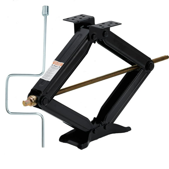 Heavy Duty Scissor Jack,24" RV Scissor Jack RV Trailer Stabilizer Jacks with Crank Handle,Stable Base,4"-24" Adjustable Height,Powder Coated Steel for Travel Trailers,Campers