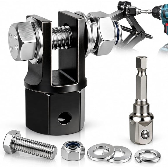 Heavy Duty Scissor Jack Adapter, 1/2 Inch Drive, 13/16 Inch Lug Wrench | Scissor Jack Drill Adapter Tool for Impact Wrench, Ratchet and Socket, Fits Loop and Double-Eyelet Jacks(1Pc)