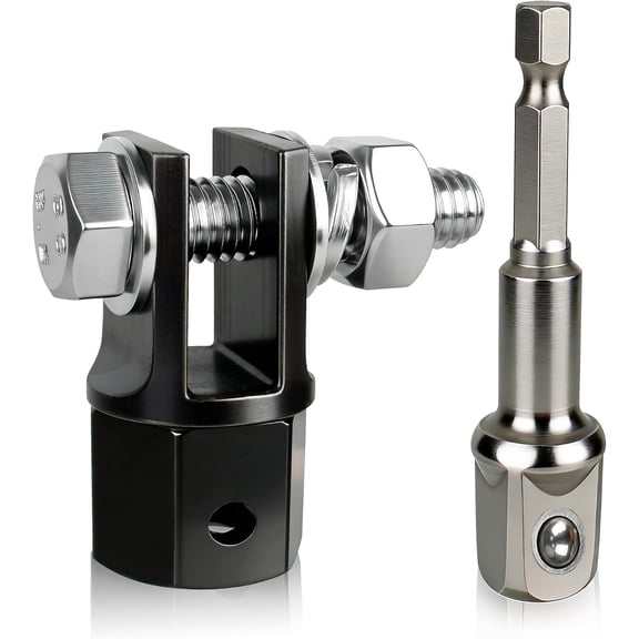 Heavy Duty Scissor Jack Adapter, 1/2 Inch Drive, 13/16 Inch Lug Wrench Scissor Jack Drill Adapter Tool for Impact Wrench, Ratchet and Socket, Fits Loop and Double-Eyelet Jacks