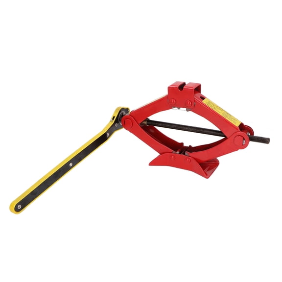 Heavy Duty Scissor Jack Kit with Labor Saving Handle Portable Car Lift Leveling Jack for Tire Change and Garage Maintenance Red, 1763 lbs / 0.8 Ton Capacity, 13.4 Inches Max Lift Height