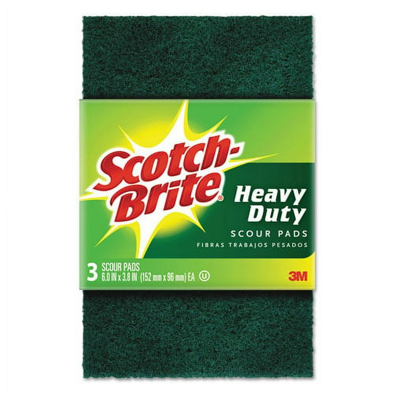 Heavy-Duty Scouring Pad, 3.8 x 6, Green, 5/Carton Heavy-Duty Scouring Pad, 3.8 x 6, Green, 5/Carton