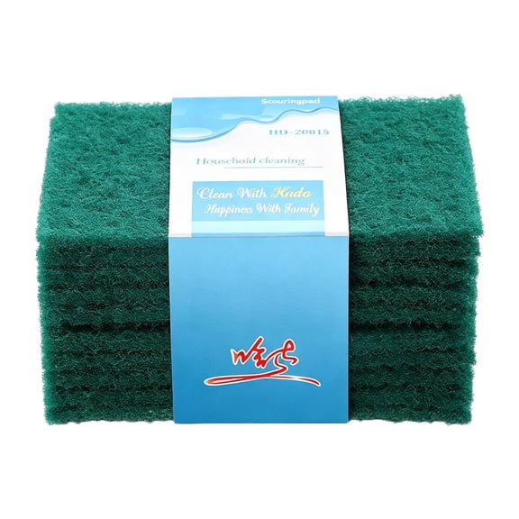 Heavy Duty Scouring Pad,5/10 Pack,4x6 Inch Green Scrubbing Pads,Non-Scratch Scrub Pads,Reusable Dish Scrubber for Cleaning,Multipurpose Scrubbers for Kitchen,Dishes,Pots,Pans,Grills & Home(10 Pcs)