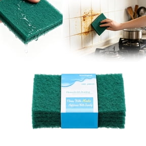 Heavy Duty Scouring Pad,5Pcs Green Scrubbing Pads,Green Scratch Pads,Green Scotch Brite Pads,Dish Scrubber Reusable for Cleaning,Multipurpose Scrub Pads for Household Kitchen Dishes