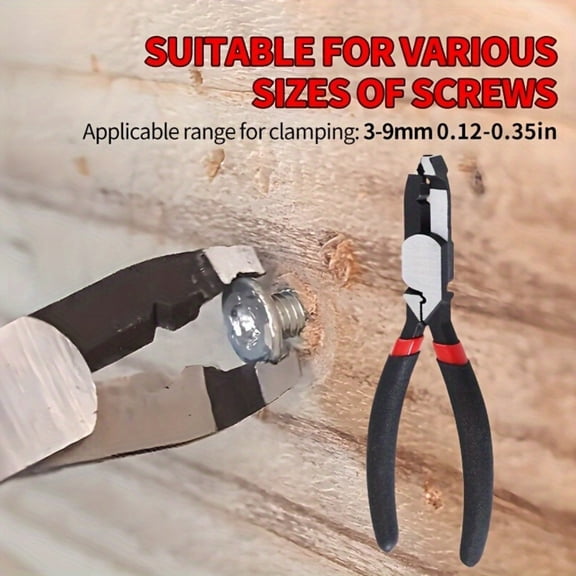 Heavy Duty Screw Extraction Pliers for Damaged or Rusted Screws Multi Functional Wire Stripper and Pliers Tool for Home Repair