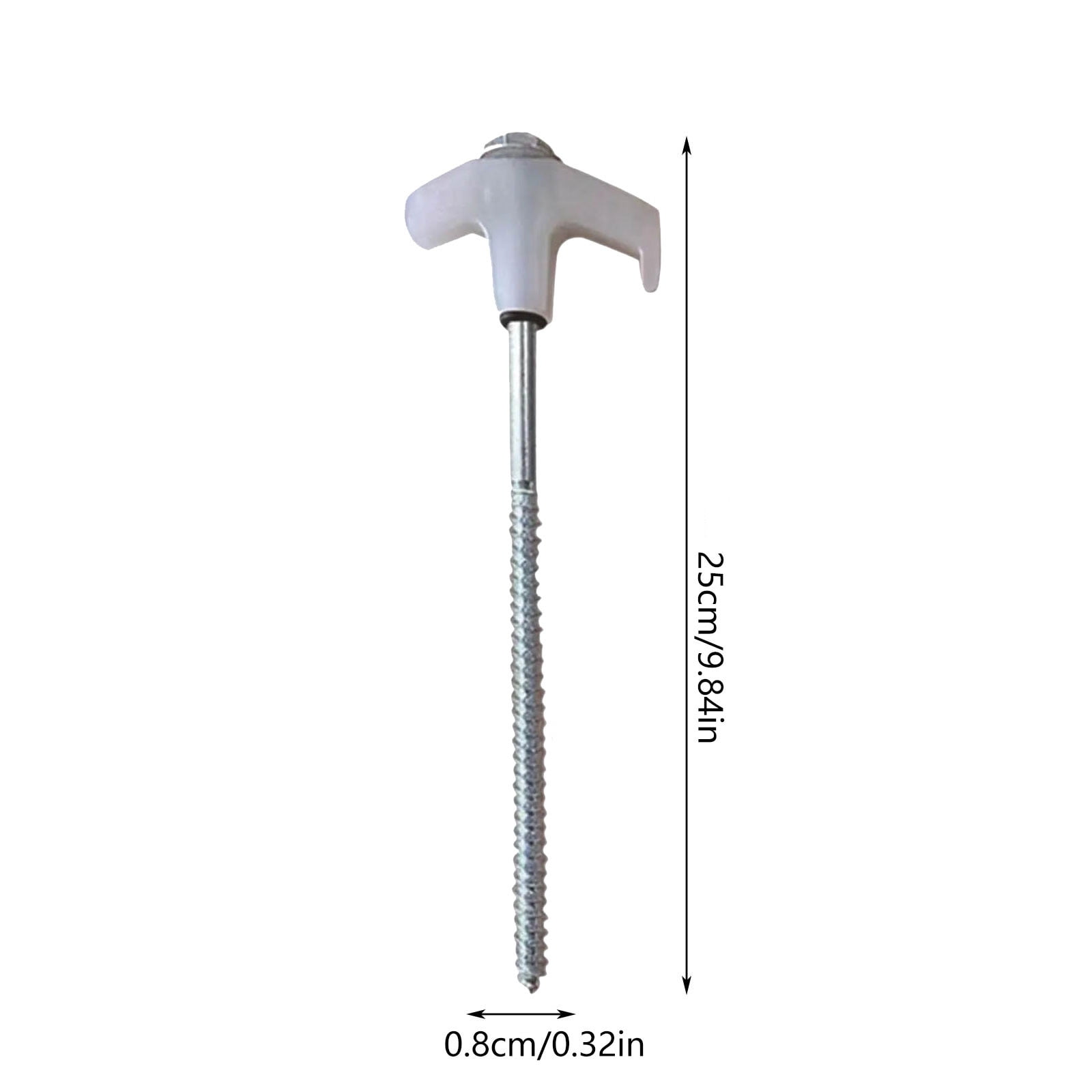 Heavy Duty Screw In Tent Stakes 10 Pack Carbon Steel Rust Resistant Anchors For Camping Canopies Garden Patio White