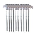 thumbnail image 1 of Heavy Duty Screw-In Tent Stakes 10Pcs | Carbon Steel Ice Shanty Anchors with Cloth Bag | Rust-Resistant for Outdoor Camping, Patio & Garden Canopies, 1 of 2