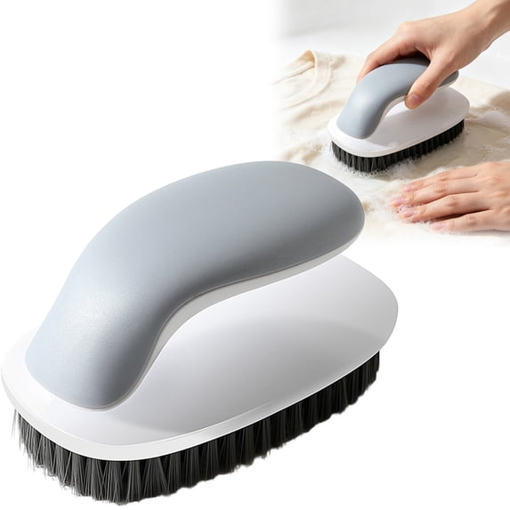 Heavy Duty Scrub Brush for Laundry and Household Cleaning, Sturdy Bristles Remove Dirt Grime from Fabric and Various Surfaces, Non Slip Handle Design for Wet Hands, 1 Brush, By Cosmug