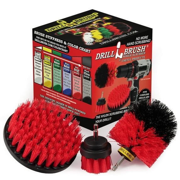 Heavy-Duty Scrub Brush – Stiff Bristle Cleaner for Concrete, Headstones, Decks & Fountain