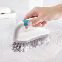 Heavy Duty Scrub Brush with Stiff Bristles | Non-Slip Handle | Carpet, Tile & Shower Cleaner | Blue, Yellow or Green | 5.9x2.75 Inch Household Cleaning Brush
