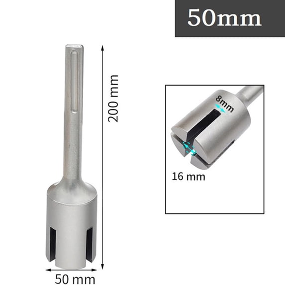 Heavy Duty Sds-Max T Post Ground Rod Driver Tool forged Steel Drill Bit Driver 30MM 45MM 50MM 65MM Hammer Drill Rod Converter