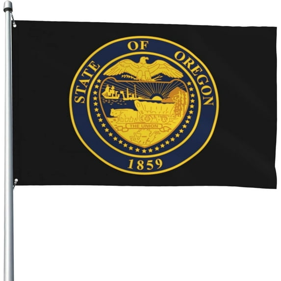 Heavy Duty Seal of Oregon Flag 4x6 Ft Durable Outdoor Banner Home Party Welcome Flag Patio Decor Flag