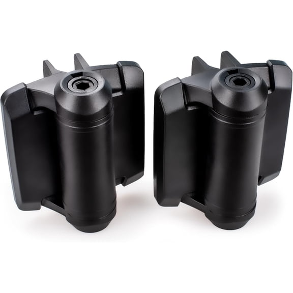 Heavy Duty Self-Closing Gate Hinges with Safety Cap, Black