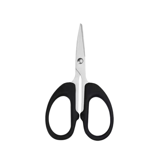 Heavy Duty Sharp Stainless Steel 2.6x4.7" Scissors - Cutting Scissors for Sheet, Stamp, Craft, Curved Blade Tips - Small