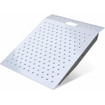 Heavy Duty Shed Ramp for Riding Mower, 750 LBS Capacity Anti-Slip Punch Plate Loading Ramp for Sheds Garage Barns ATV Lawn Mowers, 29" L x 24 W