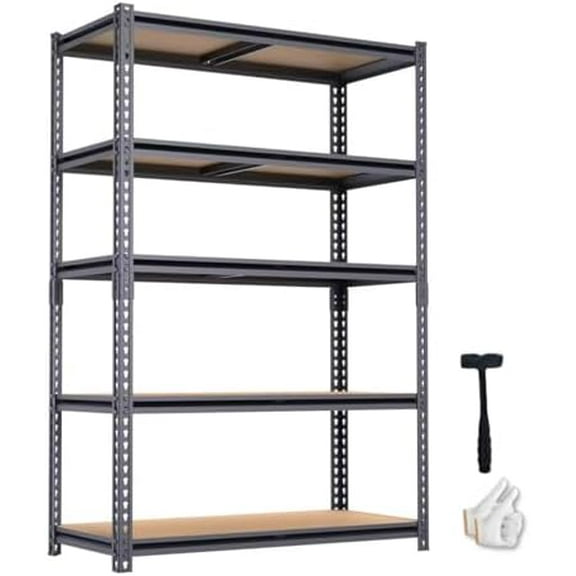 Heavy Duty Shelf, 28''12''60'' Metal Shelving Rack, 2400 lbs Basement Storage Shelves, Standing Shelves, Garage Racks for Storage, Shelf Organizers$$Home Decor, Kitchen, & Other