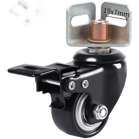 Heavy Duty Shelf Casters Swivel Wheels With Brake,All-Powerful Wheels.