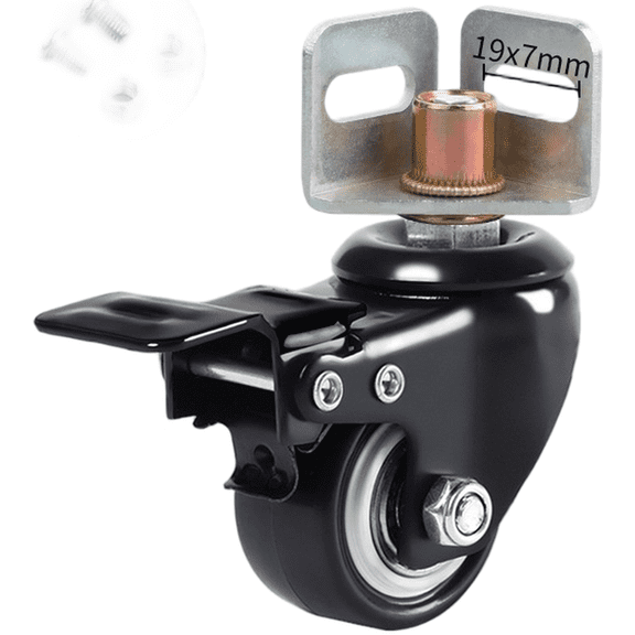 Heavy Duty Shelf Casters Swivel Wheels with Brake,all-powerful Wheels.