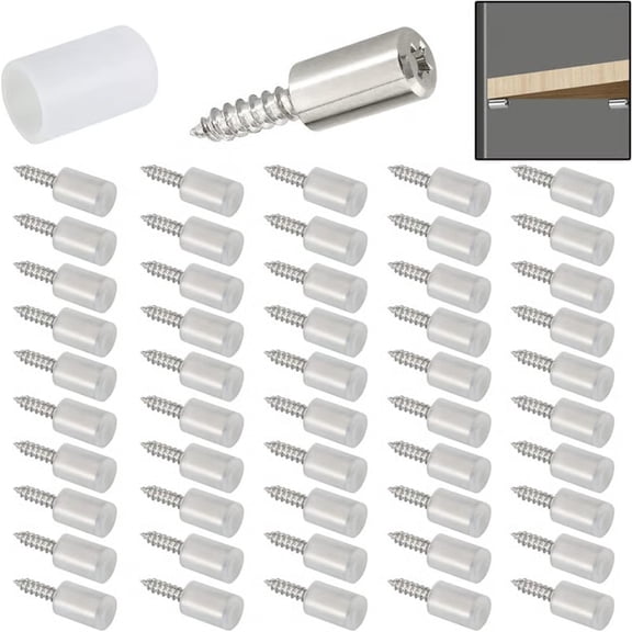 Heavy Duty Shelf Support Pins Screw In Cabinet Pegs 50 Pack Metal Tapping Shelf Pins Reinforced Bookcase Support Hardware for Kitchen Wardrobe Shelves