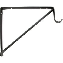 Heavy-Duty Shelf and Pole Bracket, Powder Coated, 3" Drop, Dark Bronze by Stone Harbor Hardware