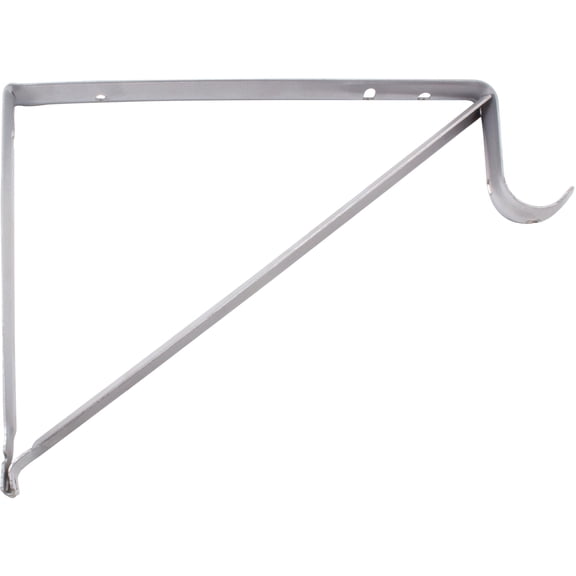 Heavy-Duty Shelf and Pole Bracket, Powder Coated, 3" Drop, Platinum by Stone Harbor Hardware