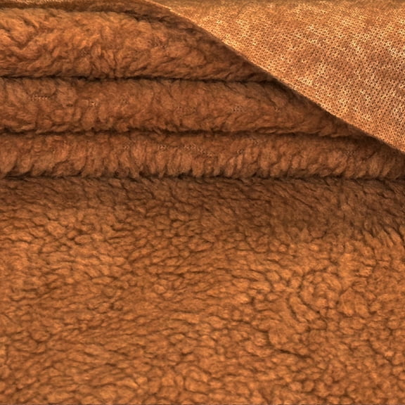 Heavy Duty Sherpa Sheep Skin CAMEL Faux fur fabric / 60" WIDE / Sold by the yard