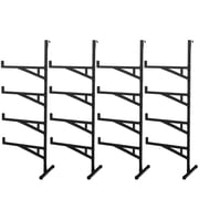 Heavy Duty Shipping Container Shelving - 4 Pack of 4 Tier Steel Shelves for Cargo Trailer & Conex Container, 1100 LBS Capacity, 19.88"D x 7.48"W x 66.92"H