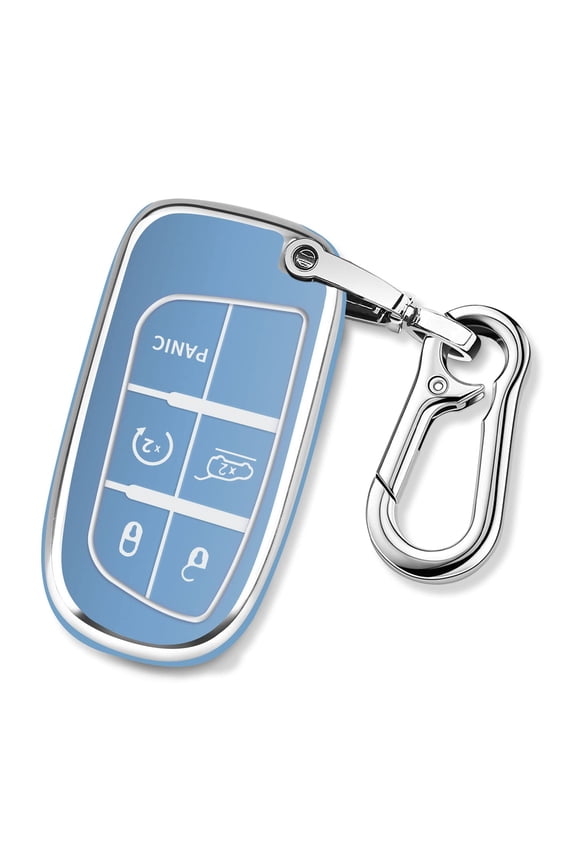 Heavy-Duty Shock-Absorbing TPU Key Fob Case for Jeep Grand Cherokee Renegade Compass with Reinforced Smart Key Shell and Secure Keychain