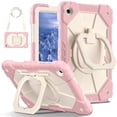 thumbnail image 1 of Heavy Duty Shockproof Case for Samsung Galaxy Tab A11+,Anti drop silicone+PC Layer Protective Case 360 ° Rotating Square Handle Stand With Shoulder Strap,pink,For Galaxy Tab A11+, 1 of 8