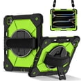 thumbnail image 1 of Heavy Duty Shockproof Case for iPad Pro 13 2025 / 2024,Anti drop silicone+PC Layer Protective Case 360 ° Rotating Handle Stand ,Shoulder Strap,Yellow, 1 of 8