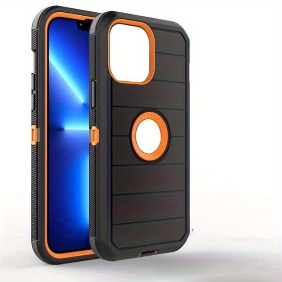 Heavy Duty Shockproof Case with 2 Layer Protection for iPhone 16 15 14 13 X XR XS Pro Max Rugged Design