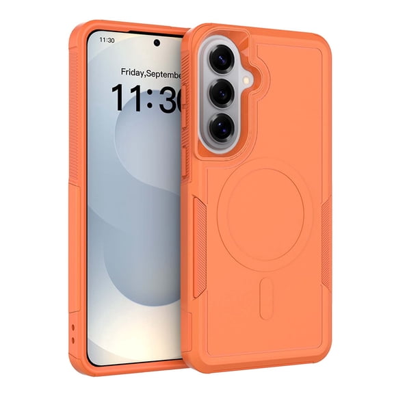 Heavy Duty Shockproof Magnetic Phone Case compatible with Samsung Galaxy S26 Plus, Wireless Charging Support, 2 in 1 Anti-Fall Protective Cover, Anti-Scratch Non-Slip Anti-Fingerprint