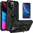 thumbnail image 1 of Heavy Duty Shockproof Phone Case with Screen Protector For iPhone 15 Pro Case, Protective Case Built-in 360° Rotate Ring Kickstand, 1 of 8