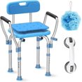 Heavy Duty Shower Chair with Armrests & Back, FSA/HSA Eligible Upgraded