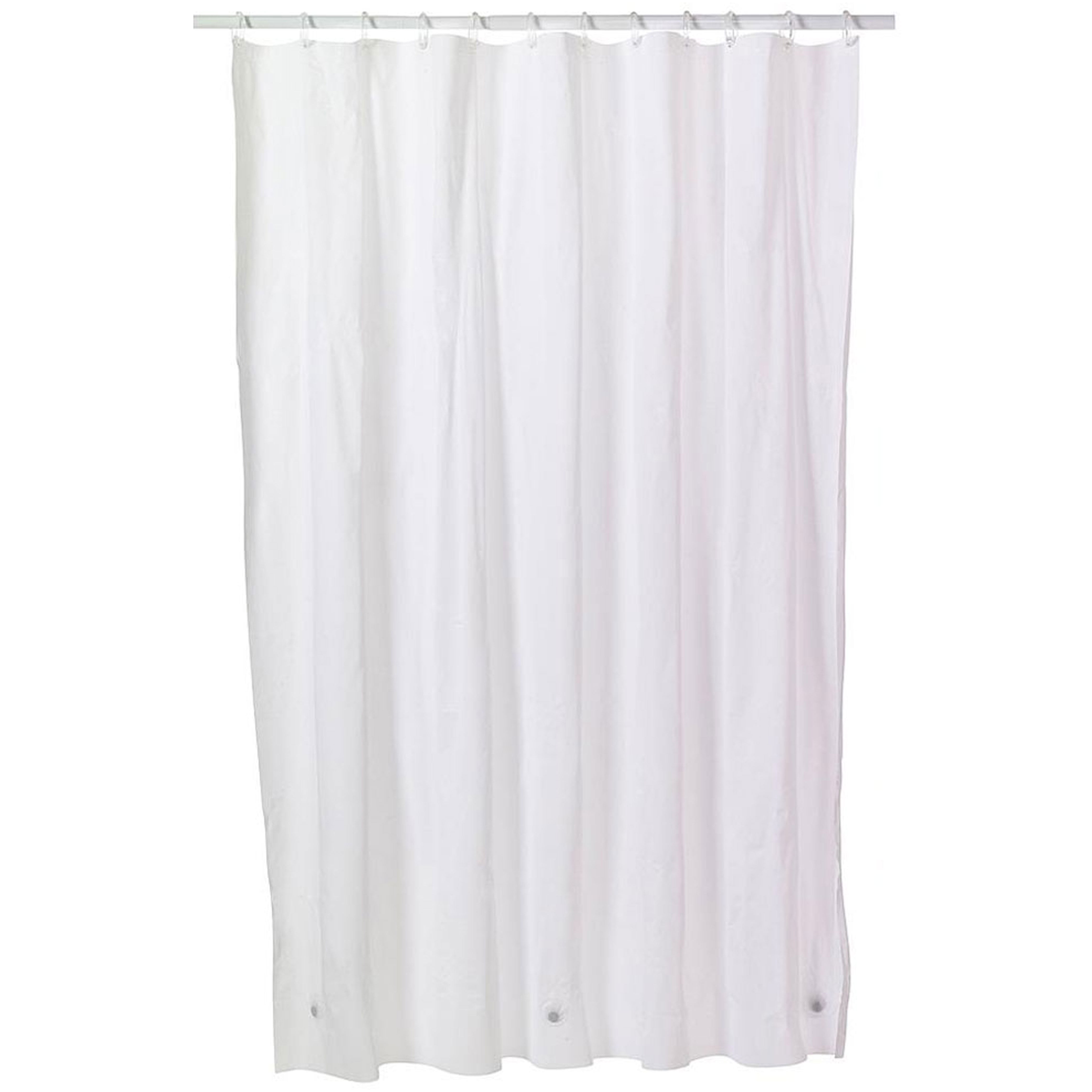 Heavy Duty Shower Curtain Liner Vinyl Magnetic Hotel Quality Bath White ...