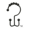 thumbnail image 1 of Heavy Duty Shower Curtain Rings 12 Pack Rustproof Metal Hooks for Bathroom Window Curtains Easy Clip On Installation, 1 of 6