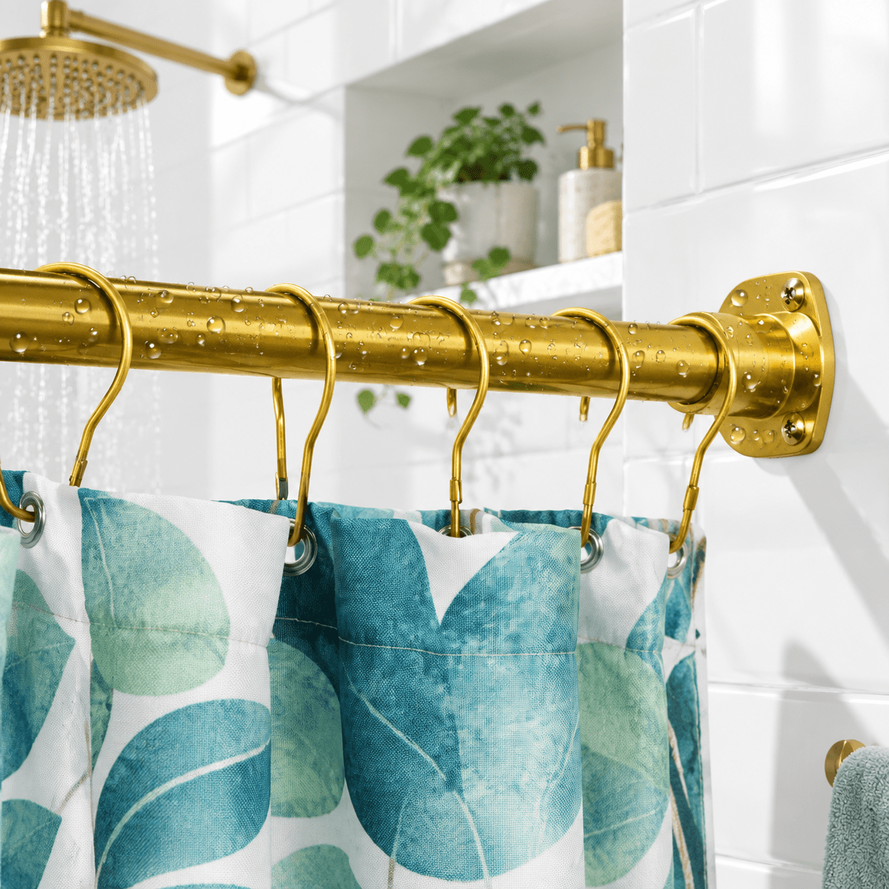 Window Expandable Rod Heavy Duty Shower Rod Adjustable Curtain Expandable 47-84 Inch ...