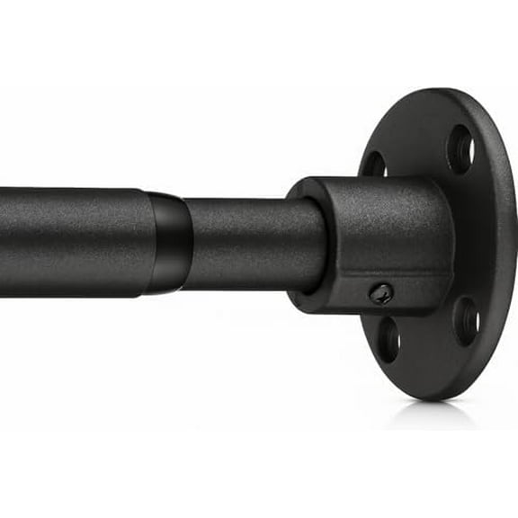 Heavy Duty Shower Rod - Industrial Shower Curtain Rod Wall Mounted for Bathroom,Room Divider,Outdoor Patio - 28 to 62"Adjustable Closet Rod for Hanging Clothes,Black