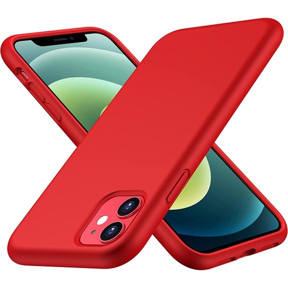 Heavy-Duty Silicone Case for iPhone 11 - Military Drop Protection, Elevated Screen & Camera Protection, Scratch-Free Interior, Bright Red