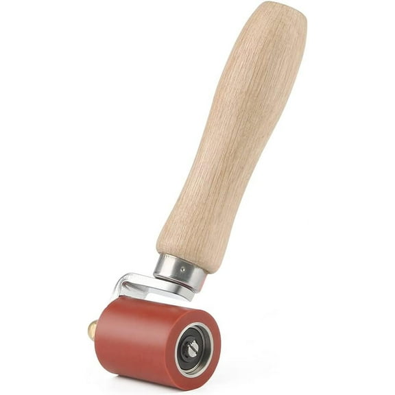 Heavy Duty Silicone Seam Roller for PVC Tpo Epdm Roofing, Decking Membrane Welding, Ergonomically Designed Handle for Comfortable Use, Red 40mm