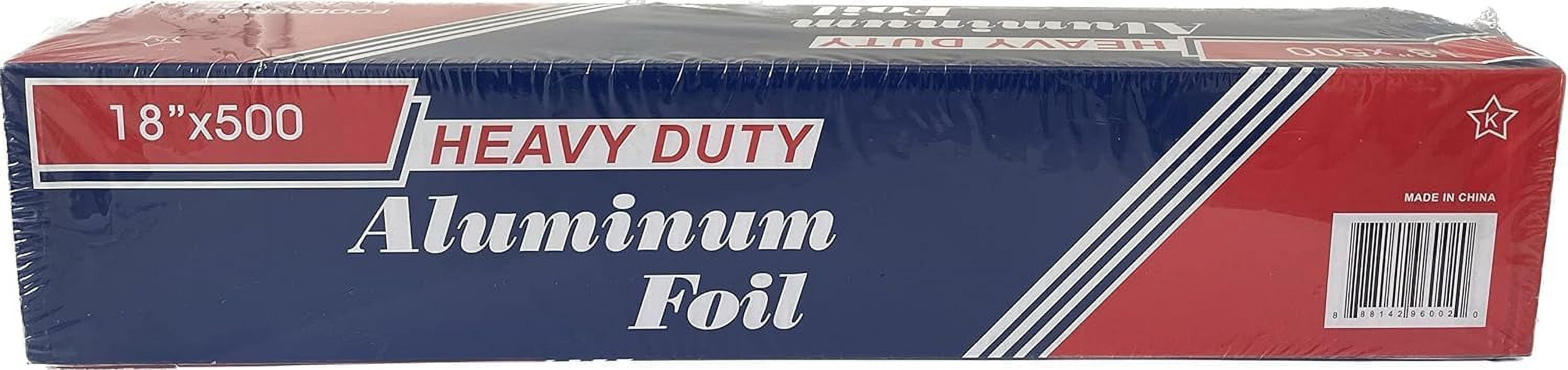 Heavy Duty Silver Aluminum Foil Roll for Food 18 Inches 500 FT Heavy Duty Food Safe Foil Wrap (1 Roll)