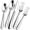thumbnail image 1 of Heavy Duty Silverware Set for 6, 30 Piece Premium Stainless Steel Flatware Utensils Cutlery Set Including Steak Knife Fork and Spoon, Dishwasher Safe, Gift Package for Wedding Housewarming, 1 of 6